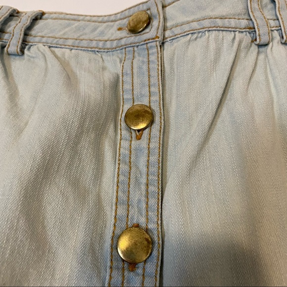 Fossil Button Down Denim Mini Skirt - Picture 5 of 7